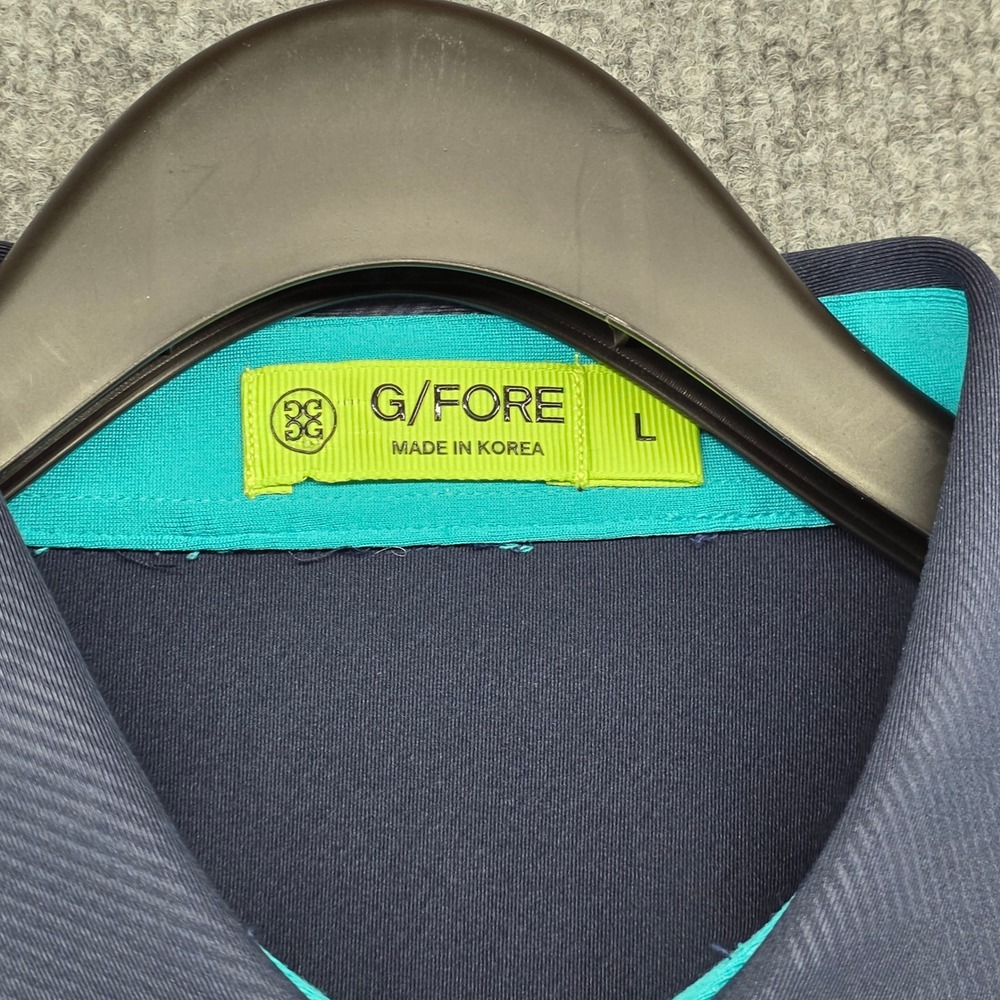 G/FORE‎ Men's Camo Golf Polo Shirt Large Blue Short Sleeve Performance Top - Picture 2 of 7